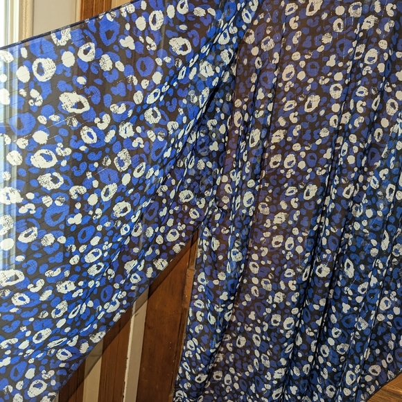 Cato Blue and White Swim Coverup with Floral Pattern - Picture 2 of 8